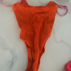 Orange One Piece Swimsuit